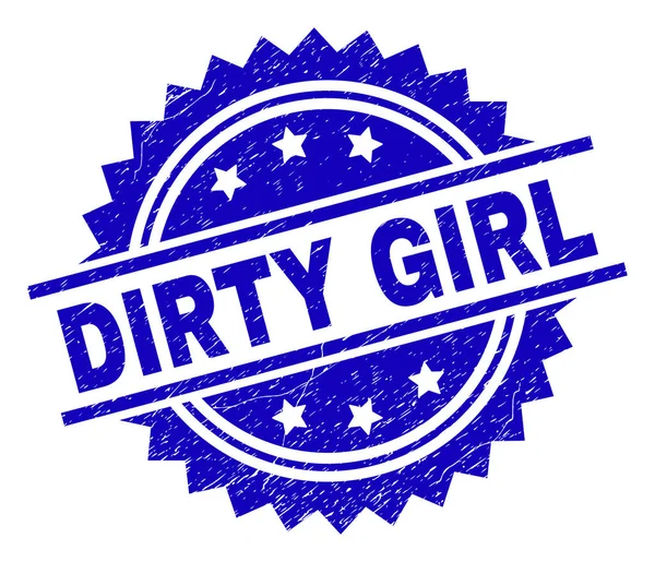 Streszczenie teksturowanej plombie Dirty Girl — Wektor stockowy