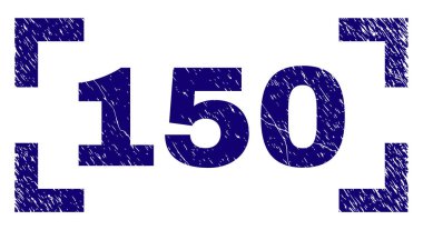 Dokulu 150 damga mühür köşeler arasında çizik