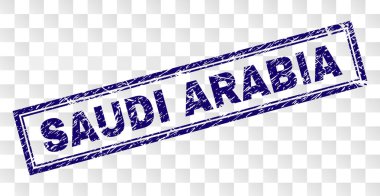 Grunge Suudi Arabistan dikdörtgen damgası