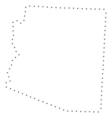 Noktalı kontur Arizona Üniversitesi harita