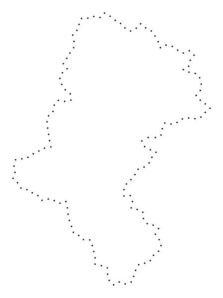 点状中风西里西亚区地图 — 图库矢量图片