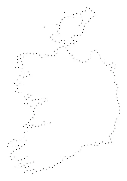 Mapa Republiki Irlandii obrysu dot — Wektor stockowy