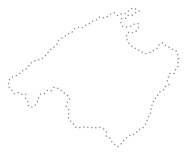 Пунктирне обведення Іспанії острова Майорка карта — стоковий вектор