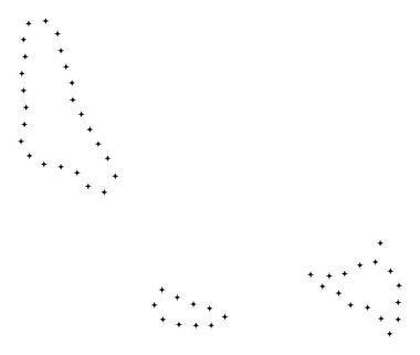 Nokta kontur Komor Adaları Haritası