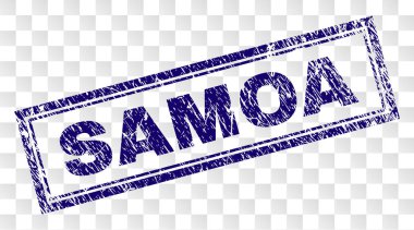Grunge Samoa dikdörtgen damgası