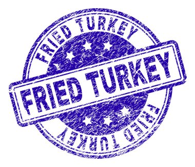 Grunge Fried Türkiye damga mühür dokulu