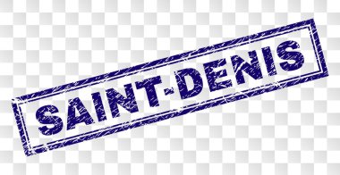 Grunge Saint-Denis dikdörtgen damgası