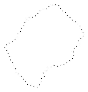 Nokta kontur Lesoto Haritası