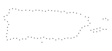 Noktalı kontur Puerto Rico harita