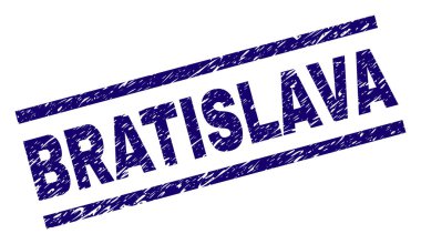 Dokulu Bratislava damga mühür çizik