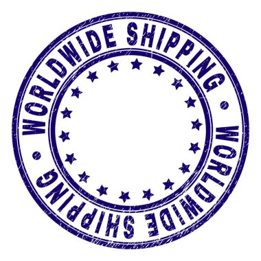 Dünya çapında yuvarlak damga mühür nakliye dokulu çizik