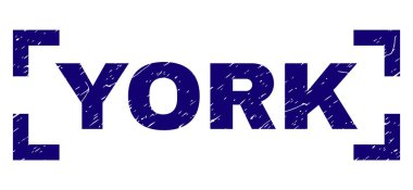 Grunge York damga mühür köşeler arasında dokulu