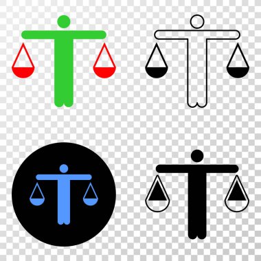 Yargıç vektör Eps simge kontur sürümü ile