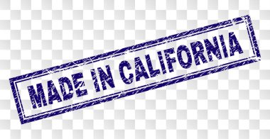 Çizik Made ın California dikdörtgen damgası