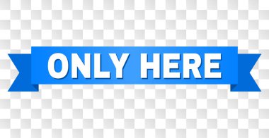 Sadece burada metin ile mavi şerit