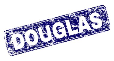 Yuvarlatılmış dikdörtgen damga grunge Douglas çerçeveli