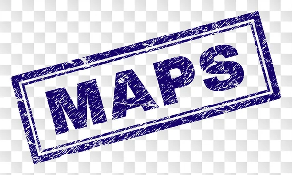 Grunge MAPS Rectangle Timbre — Image vectorielle