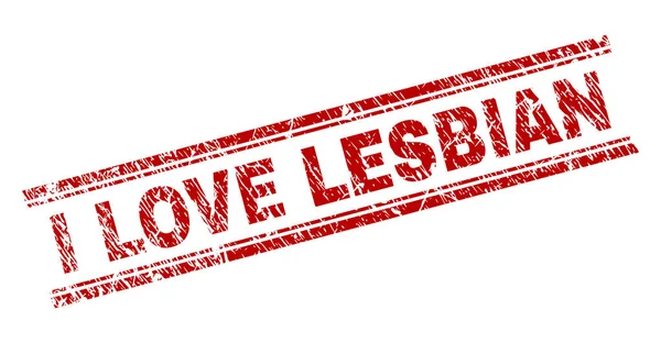 Love Lesbian Sigillo Filigrana Con Texture Corrosa Stampa Gomma Vettoriale — Vettoriale Stock