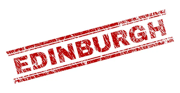 Selo de carimbo EDINBURGH texturizado riscado — Vetor de Stock