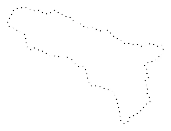 Dot Stroke Mapa de Abjasia — Archivo Imágenes Vectoriales