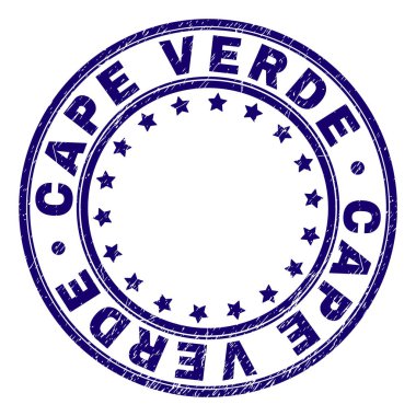 Damga mühür yuvarlak çizik dokulu Cape Verde