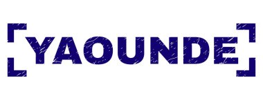 Grunge Yaounde damga mühür köşeler arasında dokulu