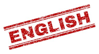 Çizik dokulu İngilizce mühür damgası