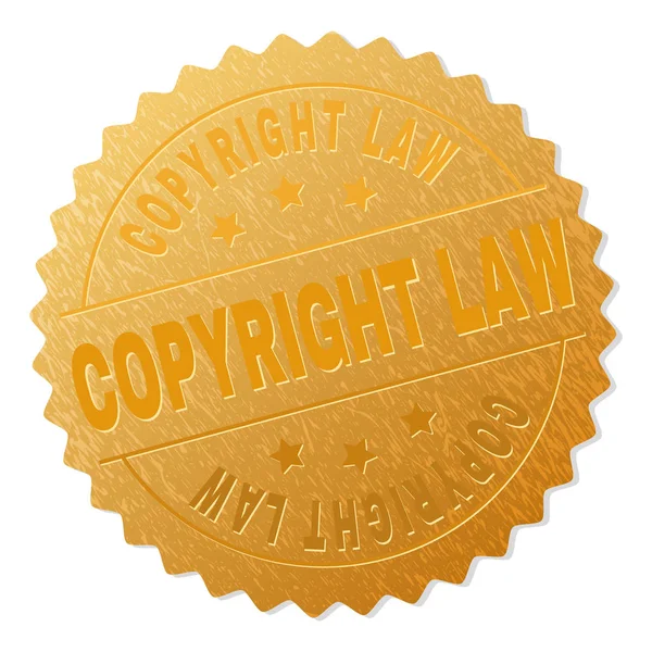 Goldener Stempel zum Urheberrecht — Stockvektor