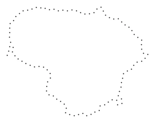 Golpe punteado Lituania mapa — Archivo Imágenes Vectoriales