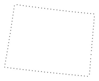 Nokta kontur Wyoming eyalet harita