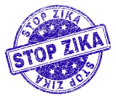 Grunge Stop Zika damga mühür dokulu