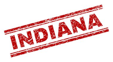 Dokulu Indiana damga mühür çizik