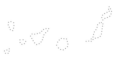 Nokta kontur canarinha İspanya Adaları Haritası