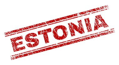 Dokulu Estonya damga mühür çizik