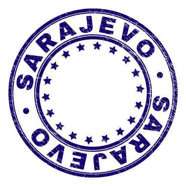 Damga mühür yuvarlak çizik dokulu Saraybosna