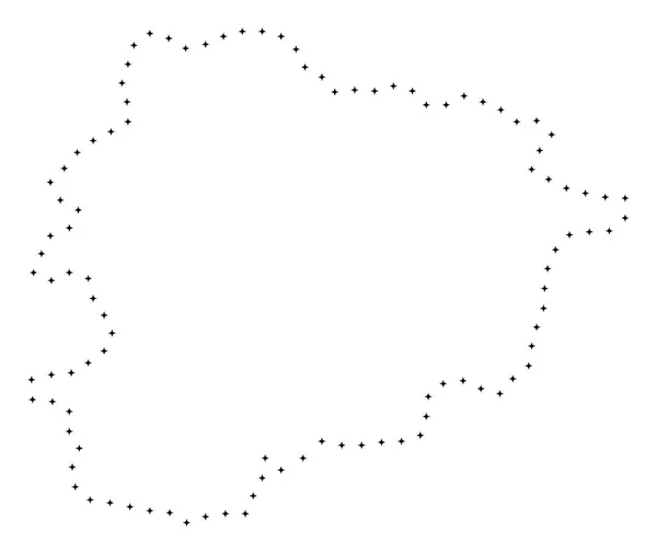 Карта точечного удара в Андорре — стоковый вектор