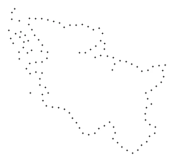 ドット ストローク シュレースヴィヒ = ホルシュタイン州地図 — ストックベクタ