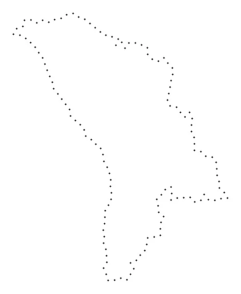 Dot Stroke Moldavia Mapa — Archivo Imágenes Vectoriales