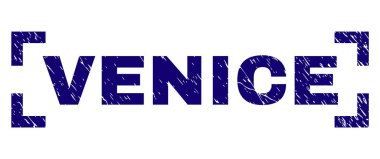 Grunge Venedik damga mühür köşeleri içinde dokulu