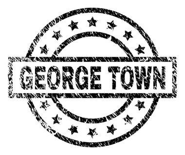 Dokulu George Town damga mühür çizik