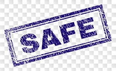 Grunge güvenli dikdörtgen damgası