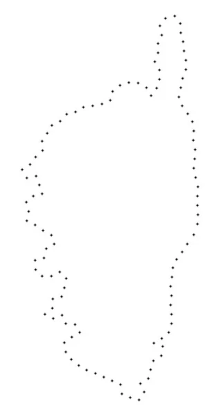 点線ストローク コルシカ島のフランスの島の地図 — ストックベクタ