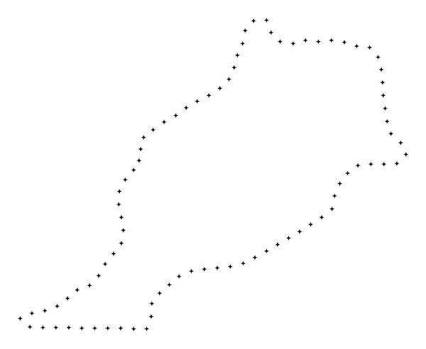 Tracted Stroke Marocco Mappa — Vettoriale Stock