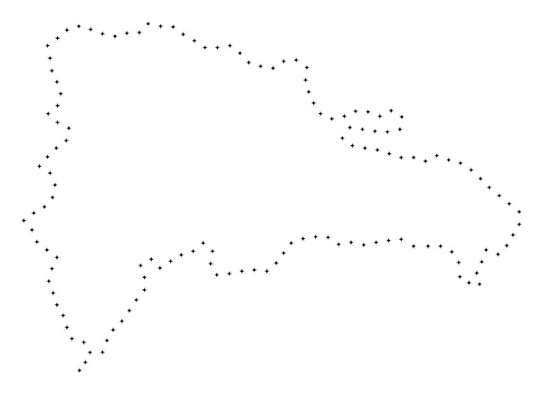Gepunktete Landkarte der Dominikanischen Republik — Stockvektor