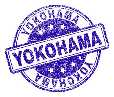 Grunge Yokohama damga mühür dokulu