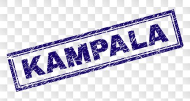 Grunge Kampala dikdörtgen damgası