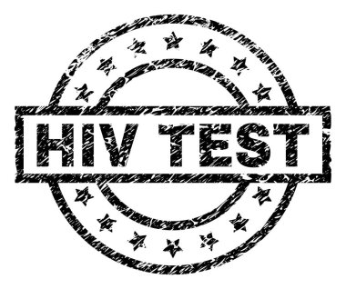 Dokulu HIV testi damga mühür çizik