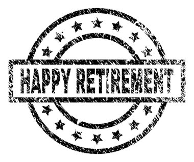 Dokulu grunge mutlu emeklilik damga mühür