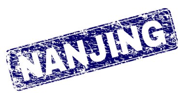 Yuvarlatılmış dikdörtgen damga çizilmiş Nanjing çerçeveli