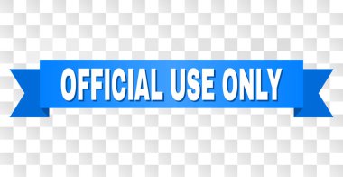 Resmi kullanım tek metin ile mavi şerit